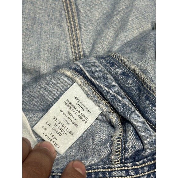 Vintage Polo Jeans Co. Ralph Lauren Men‎ Blue Carpenter Denim Jeans Baggy 31x28 - Picture 5 of 8